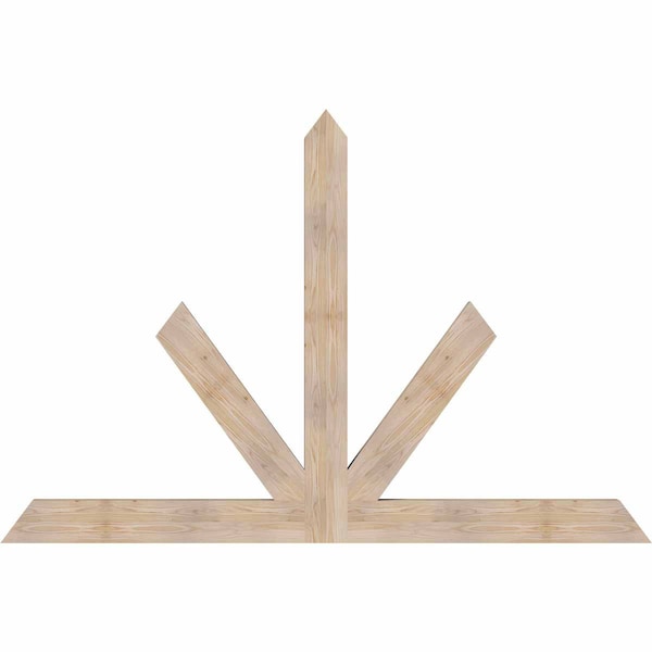 Ekena Millwork Saratoga Smooth Timber Gable Bracket, Douglas Fir, 84"W x 56"H x 3 1/2"D x 5 1/2"F, 16/12 Pitch GBW084X56X0406SAR00SDF - main